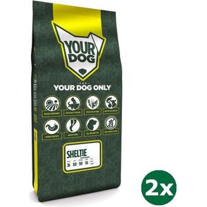 2x12 kg Yourdog sheltie volwassen hondenvoer