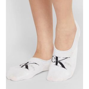 Calvin Klein 2-paar Footie High cut sokken - Logo monogram - 38 - Wit