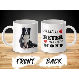 Mok Border Collie Alles is beter met mijn hond - dog - doglover