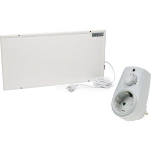 Quality Heating - QH-BV 135Watt Serie infraroodpaneel vastschroevend 30 x 60 cm - inclusief dimmer - bureauverwarming - vastschroevend - vermogen regelbaar