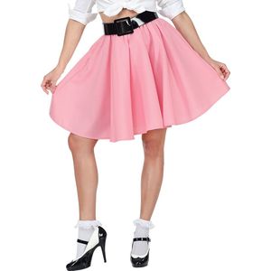Widmann - Rock & Roll Kostuum - Plooirok Rock And Roll Roze Vrouw - Roze - One Size - Carnavalskleding - Verkleedkleding