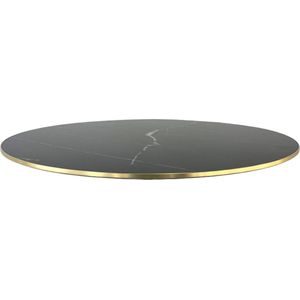 Sintered Stone Tafelblad met Sierring - Rond (60 cm) - marmerlook