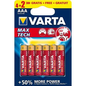 Varta AAA Max Tech, 4+2pcs Single-use battery Alkaline