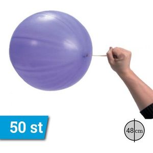 FIG10 Pastel - Punch Ballonnen ( Box Ballonnen ) met elastiek 50 stuks - PAARS mauve