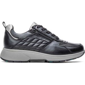 Xsensible Arona black/silver 30217.3 050-HX  - damesschoenen xsensible - Zwarte sneakers dames - Xsensible  - Veterschoenen dames - uitneembaar voetbed