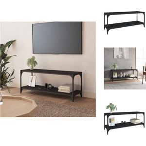 vidaXL Industrieel Tv-meubel - 100 x 33 x 41 cm - Zwart - Kast