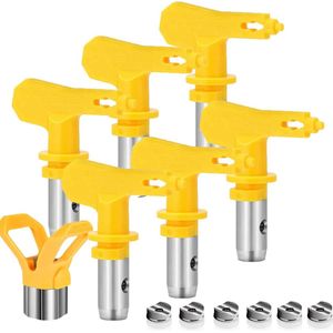 6 stuks airless-sproeiers spuitpistool - geschikt voor laksproeier - vervangende sproeiers (311-315-317-319-321-325)