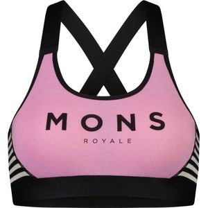 Mons Royale Stella X-Back Bra Pink Stripe M
