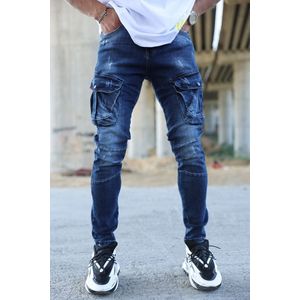 Cargo broek met Zakken Jongens Mannen Mode Joggingbroek Joggers Broek Heren Broek Cargo Heren Kleding cargo Jog denim - W33