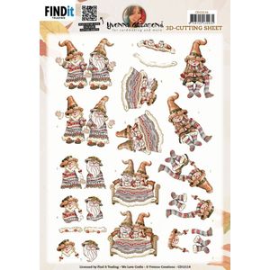 3D Cutting Sheet - Yvonne Creations - Gnomes Blanket 10 stuks