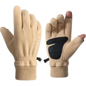 Livano Winterhandschoen Dames - Handschoenen - Touchscreen Handschoenen - Handschoenen WInter - Winter - Fleece - Khaki