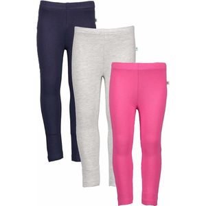 Blue Seven 3 pack BIO BASIC zomer Legging Blauw, Grijs, Roze - Maat 104