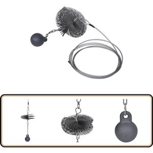 Schoorsteenveegborstel Rond - 15 cm - Staaldraad Schoorsteenveegborstel - Schoorsteenreiniger - Rookkanaalschoonmaak - Roet Verwijdering - Schoorsteenonderhoud
