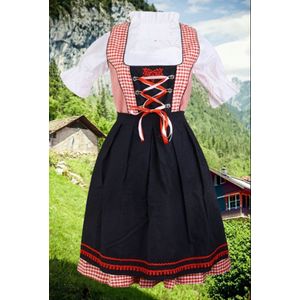 Benelux Wears - Drindl - Boeren Tirol - Hot Bavarian - Oktoberfest - Maat XS - Rood Wit