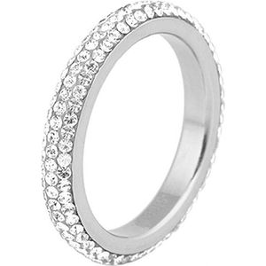 Cilla Jewels ring edelstaal Kristal Zilverkleurig-18mm