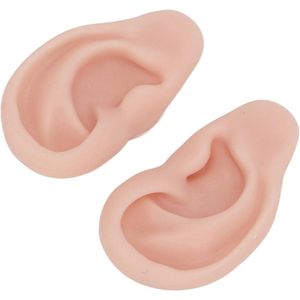 Human Ear Model 1 Pair Reusable Simulation Handy Ear Model Earrings (Medium Skin Color)