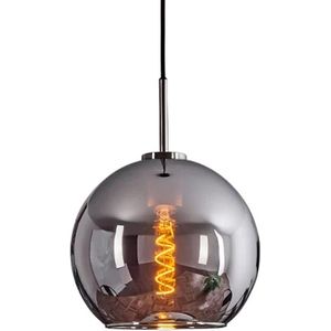 Plafondlamp bol spiegel glas - hanglamp bol spiegel glas rond - hanglamp rond e27 dimbaar - plafondlamp modern e27 dimbaar - plafondlamp voor binnen met spiegelglas - plafondlamp woonkamer rond spiegel glas retro stijl - plafondlamp sfeervol bol glas