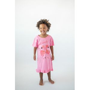 Fun2Wear - Flamingo nachthemd - Roze - Maat 104 -