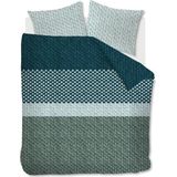 Beddinghouse Maelis Dekbedovertrek - Flanel - Eenpersoons - 140x200/220 cm - Groen