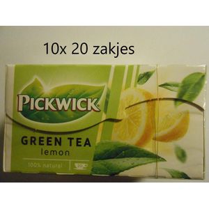 Pickwick Groene thee - Green tea Lemon - multipak 10x 20 zakjes
