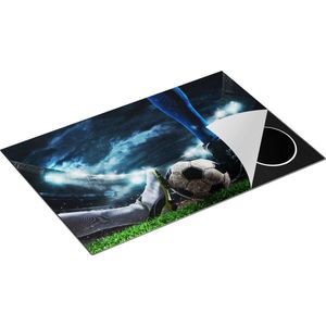 Chefcare Inductie Beschermer Voetbal Sliding op de Bal in het Stadion - 81,6x52,7 cm - Afdekplaat Inductie - Kookplaat Beschermer - Inductie Mat