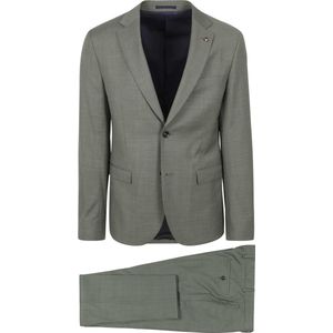 Suitable - Strato Toulon Kostuum Wol Groen - Heren - Maat 50 - Slim-fit