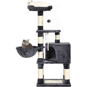 Krabpaal voor katten - Kittens - Middelhoge krabpaal - Krabpaal boomstam - Krabpaal voor katten - <5kg - 4 katten - Kat toren - Stevige krabpaal - Krabpaal voor katten - Kattenverblijf