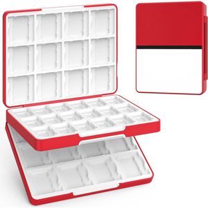 60-Slot Nintendo Switch Game Card Case with Magnetic Closure - Portable Holder for Switch OLED, 3DS, 2DS, DS, DSi Cards - Includes 24 Slots for 3DSXL, 36 Slots for SD Cards - Pokeball Design