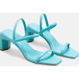 Mangará Dames schoenen Palmito Geitenleer - 6,5cm blokhak - Turquoise - Maat 41