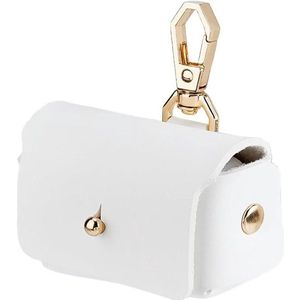 Witte ringdrager voor honden - Ringhouder van leer - Trouwring kussenbox voor huisdieren - Ringdragerkussen voor hondenhalsband - Trouwringtas voor bruiloftsbenodigdheden