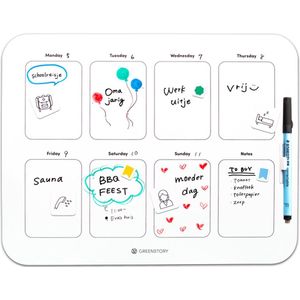 GreenStory - Sticky Whiteboard - Weekplanner - met Sticky Pen