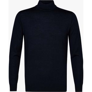 Profuomo - Turtleneck Trui Merino Navy - Heren - Maat L - Modern-fit