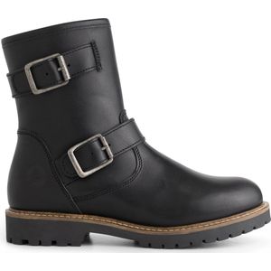 Travelin' Skellerup Dames Laarzen - Leren bikerboots - Zwart leer