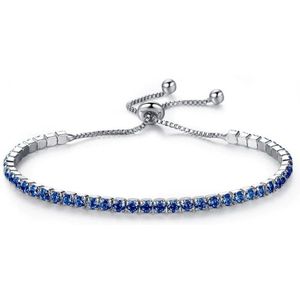 Montebello Armband Caia Blue - Messing Verzilverd - Aanpasbaar