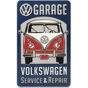 Volkswagen Garage Service & Repair Metal Sign - 25 x 15cm