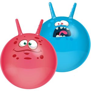 Skippyballen Funny Faces - set van 2 - 45 cm - buitenspeelgoed voor kleine kinderen
