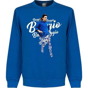 Roberto Baggio Italië Script Sweater - Blauw - Kinderen - 104