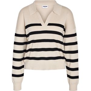 Noisy may Trui Nmfifi L/s Polo Neck Knit Fwd Noos 27029476 Oatmeal Dames Maat - M