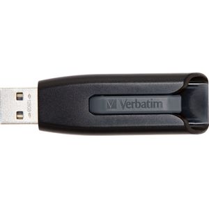Verbatim V3 USB Stick - Uitschuifbaar - 128 GB - 3.0 USB - Zwart