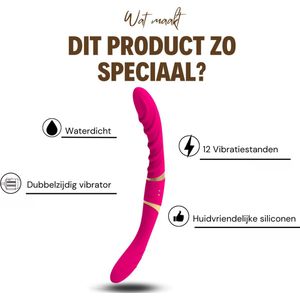 Happy Tears | Sensation Vibrator | clitoris en Gspot stimulator | 12 Vibratiestanden |Massage | Vagina en Anaal vibrator | Voor koppels | Sex | Voor unisex | Roze