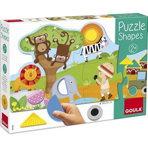 Goula Vormenpuzzel Safari Hout - 13 stukjes