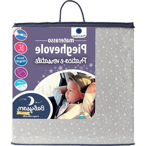 Opvouwbare Baby Reismatras 60x120 cm - Dikte 7 cm - Waterdicht - 100% Puur Katoen - Afritsbare Tijk - 3 Fold - Oeko-Tex® - EU-product.