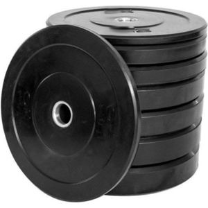 PH Fitness Bumper Plates 70KG Voordeelset - Olympische Halterschijven van Rubber - 50 mm - Zwart