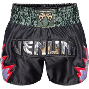 Venum Inferno Muay Thai Kickboxing Shorts Diep Zwart Khaki - XL
