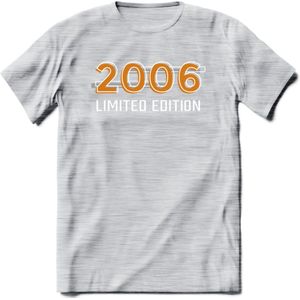 2006 Limited Edition T-Shirt | Goud - Zilver | Grappig Verjaardag en Feest Cadeau Shirt | Dames - Heren - Unisex | Tshirt Kleding Kado 6 - Licht Grijs - Gemaleerd - S