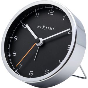 NeXtime NE-5194ZW Wekker 9 X 9 X 7.5 Cm, Metaal, Zwart, 'Company Alarm'