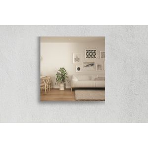 Vierkante Spiegel - Muurspiegel - Brons - 70 X 70 cm - Dikte: 4 mm - In Nederland Geproduceerd - Excl. Montageset - Top Kwaliteit Wandspiegel Zonder Lijst