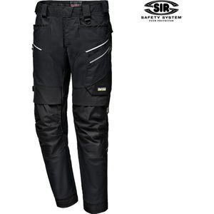 SIR SAFETY STRETCH CANVAS Werkbroek Zwart - Versterkte met Cordura® Werkbroek met Multifunctionele Praktische Zakken