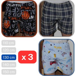 PACK van 3 BOXERSHORTS/ONDERGOED, Maat 48/150CM voor Kinderen, American Style, PRIMA KWALITEIT, Kleurset A