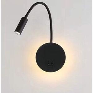 Leeslamp voor Bed met Flexibele Gooseneck-arm en Warm Wit Licht - USB Oplaadpoort - Ideaal voor Ontspannen Lezen - Slaapkamer Verlichting